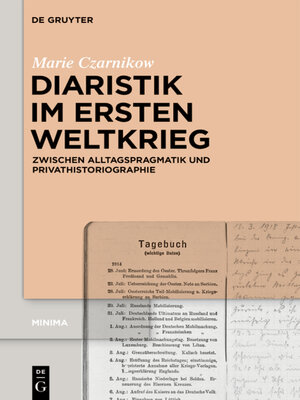 cover image of Diaristik im Ersten Weltkrieg